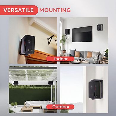 Pyle 3.5'' Bluetooth Indoor/Outdoor Wall Mount Speakers - Active + Passive Dual Speaker System