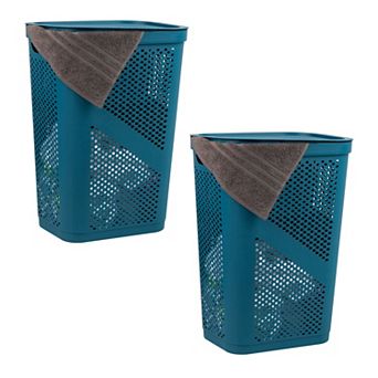 Mind Reader Lightweight Plastic Hamper 2 pc Set
