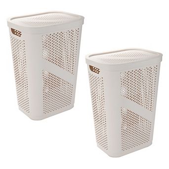 Mind Reader Lightweight Plastic Hamper 2 pc Set
