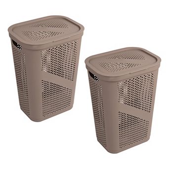 Mind Reader Lightweight Plastic Hamper 2 pc Set