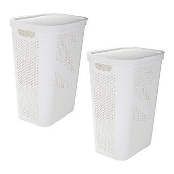 Mind Reader Lightweight Plastic Hamper 2 pc Set