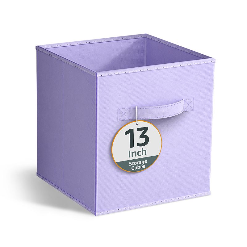 Sorbus 13-Inch Foldable Storage Cube, Pastel Purple