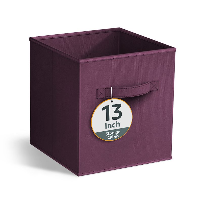 Sorbus 13-Inch Foldable Storage Cube, Purple