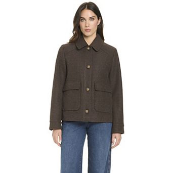 Women's Modern Supply by Sanctuary Soft Touch Faux Wool Short Coat