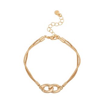 LC Lauren Conrad Gold-Tone Interlocking Link Bracelet