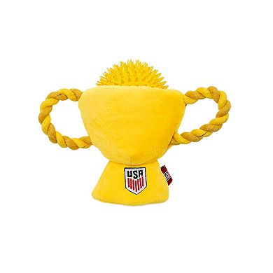 US Soccer Spikey Trophy TPR Rope Dog Toy
