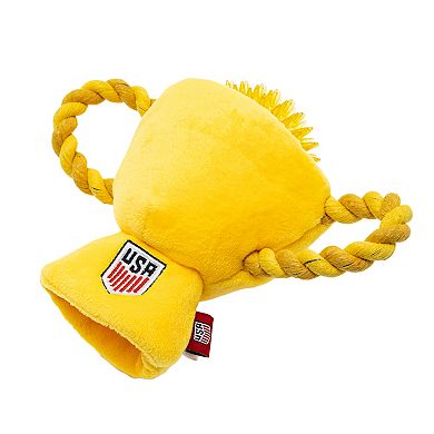 US Soccer Spikey Trophy TPR Rope Dog Toy