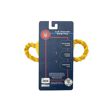 US Soccer Spikey Trophy TPR Rope Dog Toy