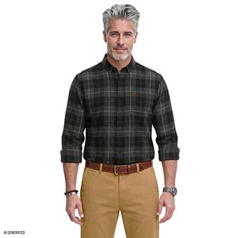 Men's IZOD Long Sleeve Flannel Button-Down Shirt