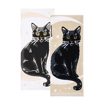 Celebrate Together™ Halloween 2-Pack Luna Cat Kitchen Towels