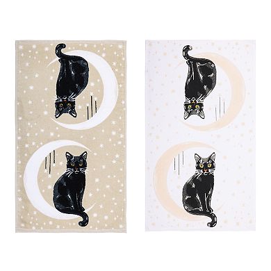 Celebrate Together Halloween 2-Pack Luna Cat Kitchen Towels