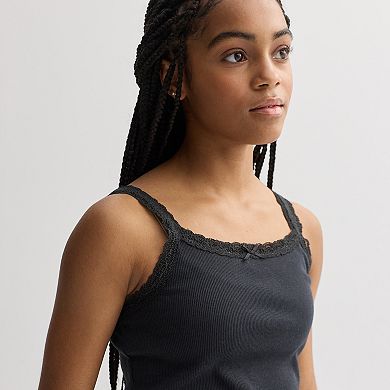 Girls 7-16 SO® Lace Trim Cami in Regular & Plus Size