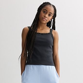 Girls 7-16 SO® Lace Trim Cami in Regular & Plus Size