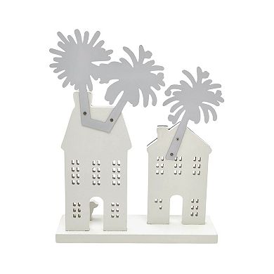 Americana Patriotic Wooden Houses Table Decor