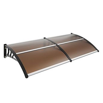 Outdoor Door Canopy 38" x 78" Clear Polycarbonate Entryway Cover