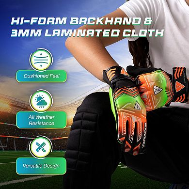Vizari Adult Soccer Goalkeeper Gloves Lightweight Goalie Gloves with Secure Wrist Support