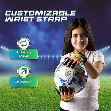 Vizari Adult Soccer Goalkeeper Gloves Lightweight Goalie Gloves with Secure Wrist Support