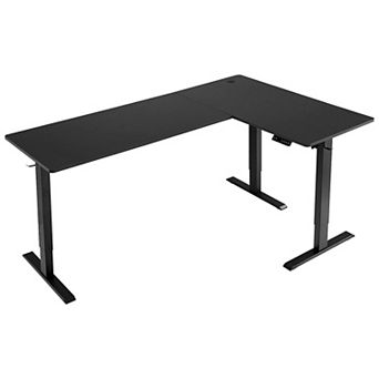 Electric L-Shaped Standing Desk 71" Corner Workstation with Height Adjustment