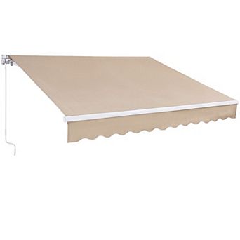 Manual Retractable Awning for Decks and Balconies with Steel Frame