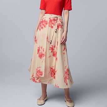 Women's Simply Vera Vera Wang Ruffled Midi Skirt