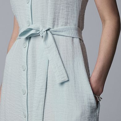 Women's Simply Vera Vera Wang Belted A-Line Midi Dress