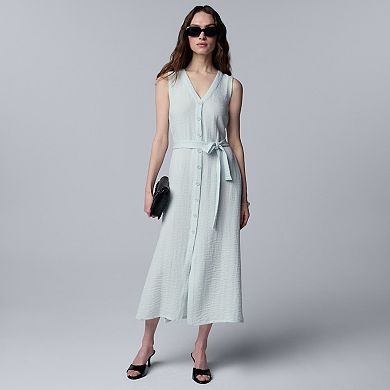 Women's Simply Vera Vera Wang Belted A-Line Midi Dress