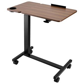 Rolling Overbed Desk with Height Adjustment and Tilting Desktop for Small Spaces