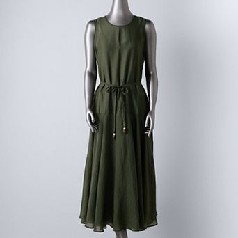 Women's Simply Vera Vera Wang Belted Dropwaist Maxi Dress