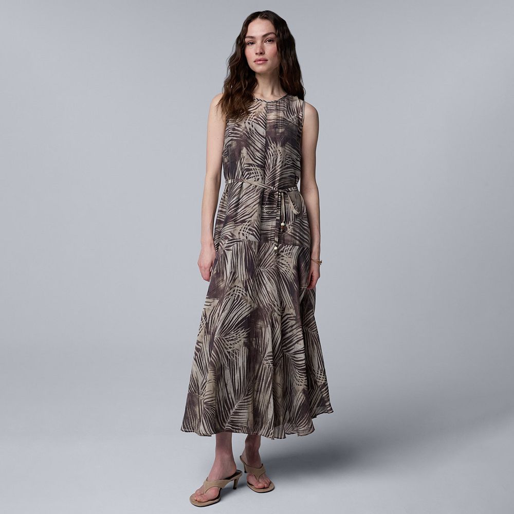 Women's Simply Vera Vera Wang Belted Dropwaist Maxi Dress