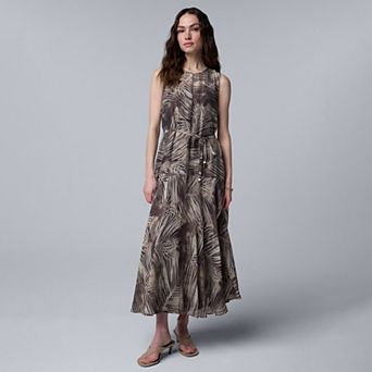 Women's Simply Vera Vera Wang Belted Dropwaist Maxi Dress