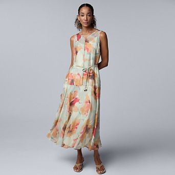 Women's Simply Vera Vera Wang Belted Dropwaist Maxi Dress