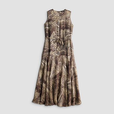 Petite Simply Vera Vera Wang Belted Dropwaist Maxi Dress