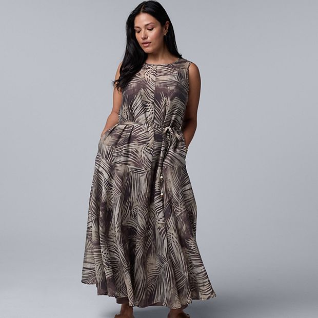 brown maxi dress drop waist Tassia Drop Waist Maxi Dress main image 1