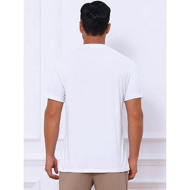 2 Packs Men's Henley T-Shirts Casual Summer Short Sleeves Button Basic Shirts