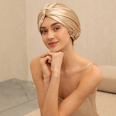 100% Turban Style Twisted Silk Caps
