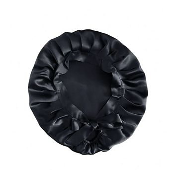 100% Silk Single Layer Caps - Black