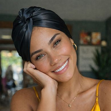 Pure Silk Twisted Turban Style Cap Adjustable Strings