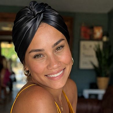 Pure Silk Twisted Turban Style Cap Adjustable Strings