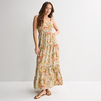 Juniors' Rewind Cut Out Maxi Dress