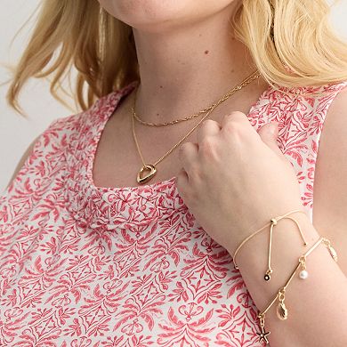 Plus Size Croft & Barrow® Braided Neckline Top