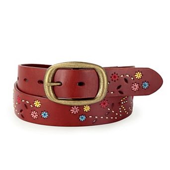 Women's Blossom Hand Stitched Leather Belt