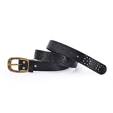 Women's Blooming Crocus Leather Belt
