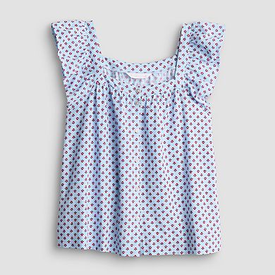 Petite LC Lauren Conrad Eyelet Trim Tank Top