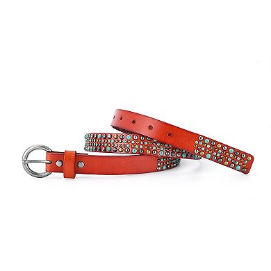 Women's Amazonite Leather Belt