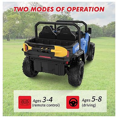 24V Ride on Dump Truck with Remote Control, Electric Dump Bed & Extra Shovel