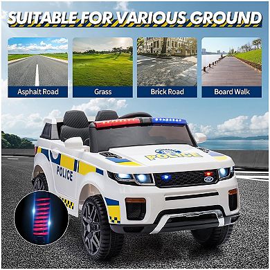12V Kids Ride on Police Car with Remote Control Toddler Electric Truck Ride on Toy
