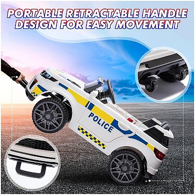 12V Kids Ride on Police Car with Remote Control Toddler Electric Truck Ride on Toy