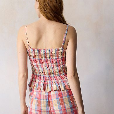 Women's LC Lauren Conrad Smocked Peplum Tank Top