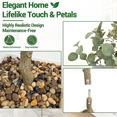 5FT Artificial Trees,Faux Tree, Artificial Planter,Thanksgiving Christmas,Artificial Plants for Home