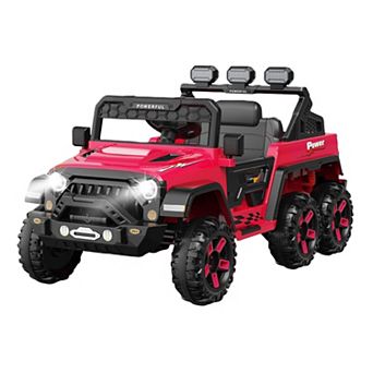 Ride on Car with 6 EVA Wheels&4WD, 24V Battery Powered Electric Car for Kids